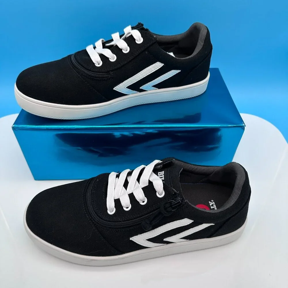 NWOB BILLY Footwear CS Core Skate Street Low Tops Sneaker, Size 10M, Black/White